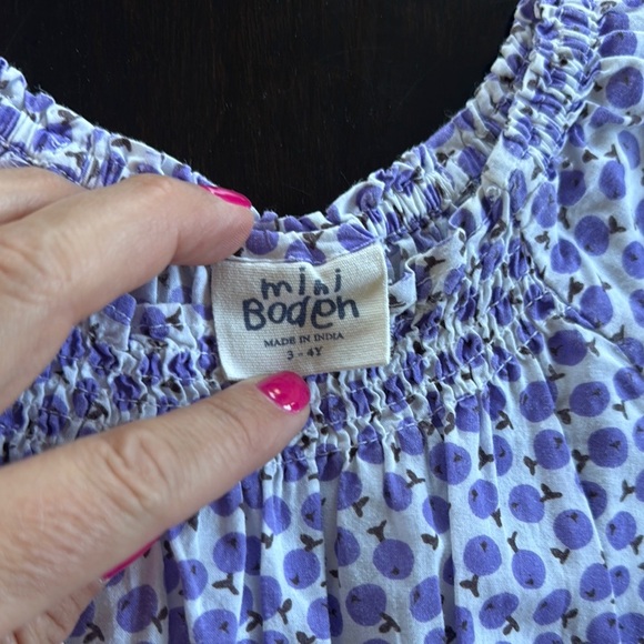 Mini Boden Kids Casual Dress - Blueberries - Picture 2 of 3